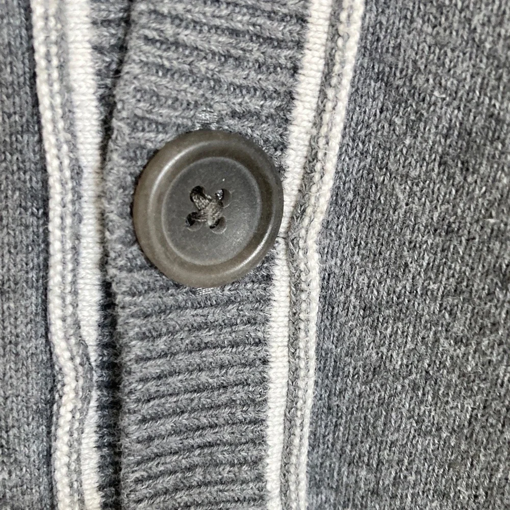 Banana Republic Men's Gray Button Up‎ Cardigan Sweater Size XL Grandpa Classic